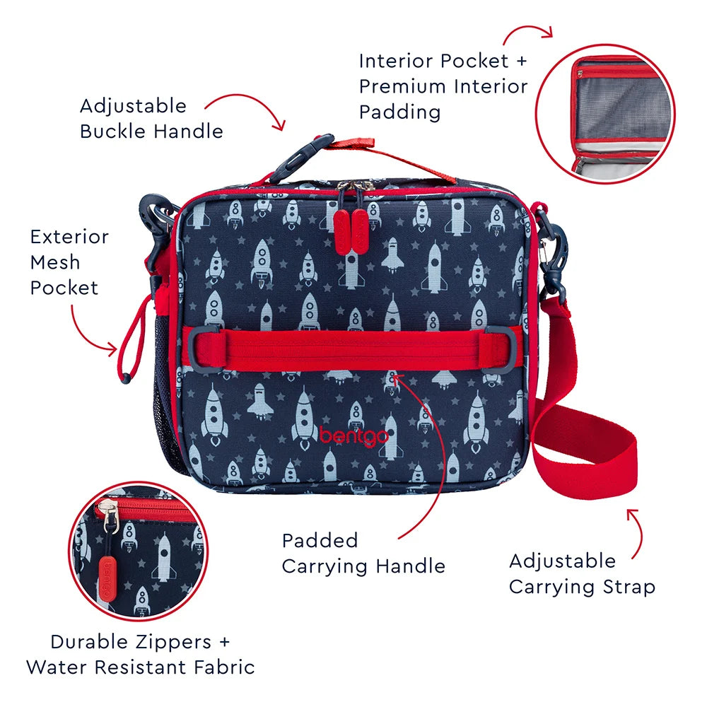 Bentgo Kids Prints Lunch Box, Lunch Bag, & Ice Packs