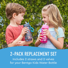 Bentgo Kids Water Bottle Replacement Straws (2-Pack)