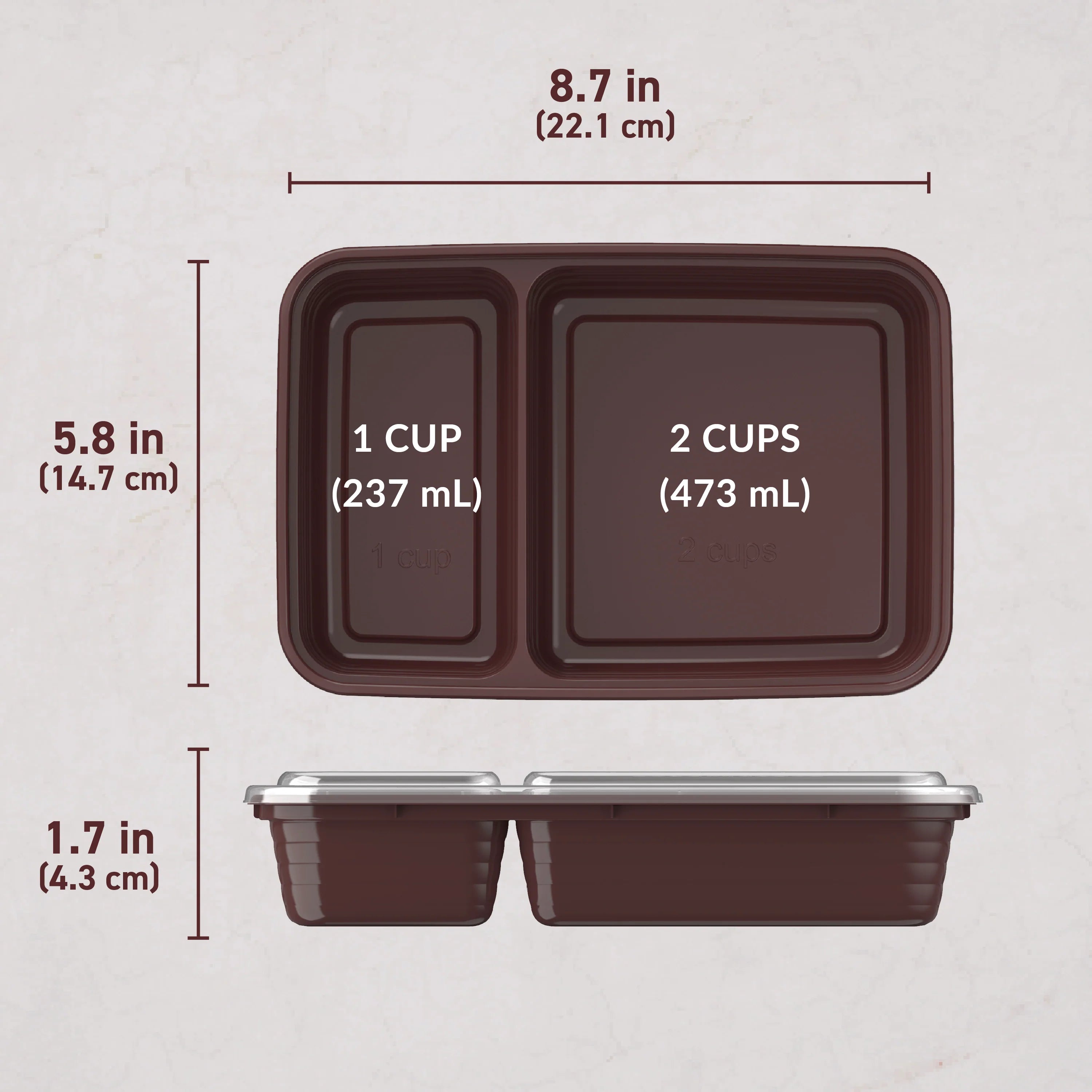 Bentgo Prep 2-Compartment Meal Prep Containers (20-Piece)