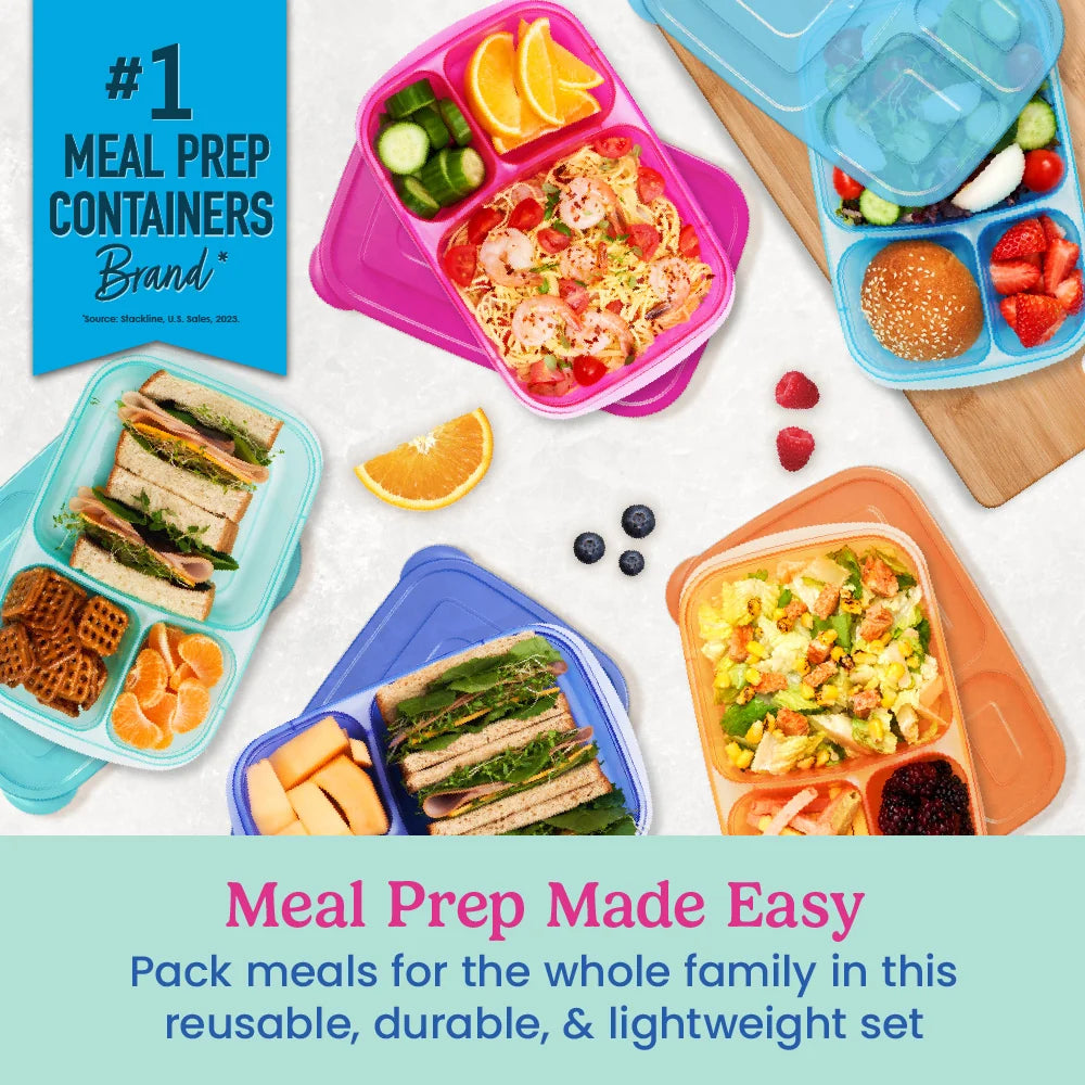 Bentgo Easyboxes 3-Compartment Food Containers 20-Piece Set