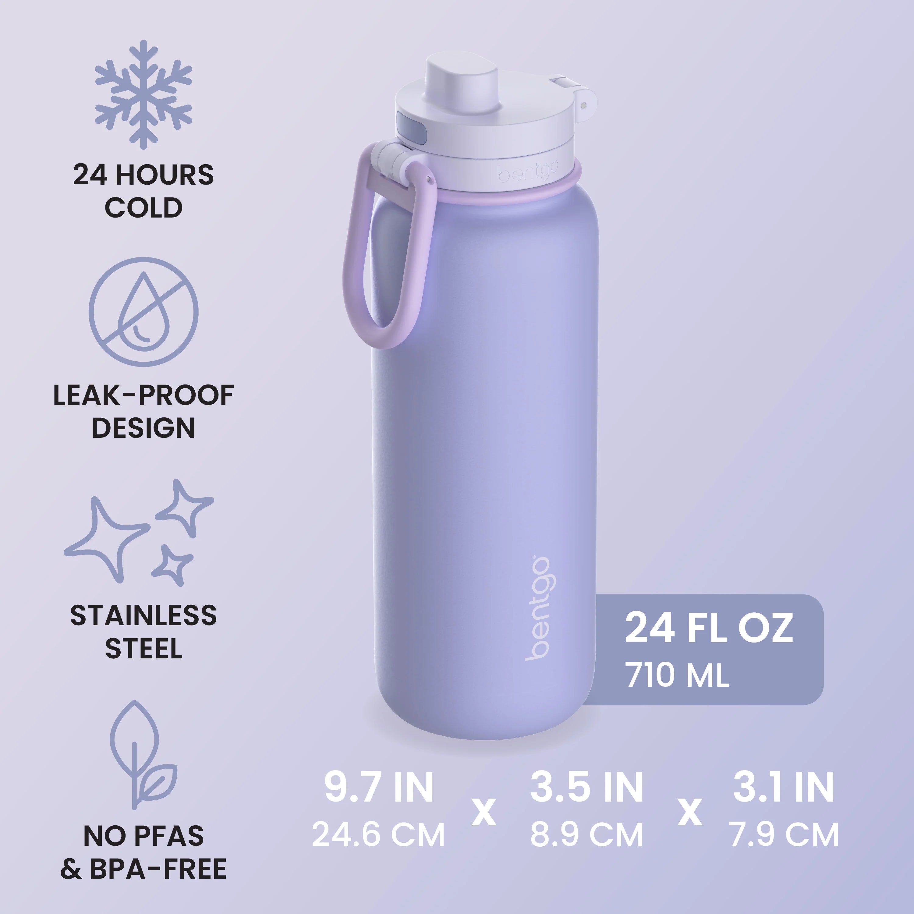 Bentgo Flip 2-in-1 Water Bottle (24 fl oz)