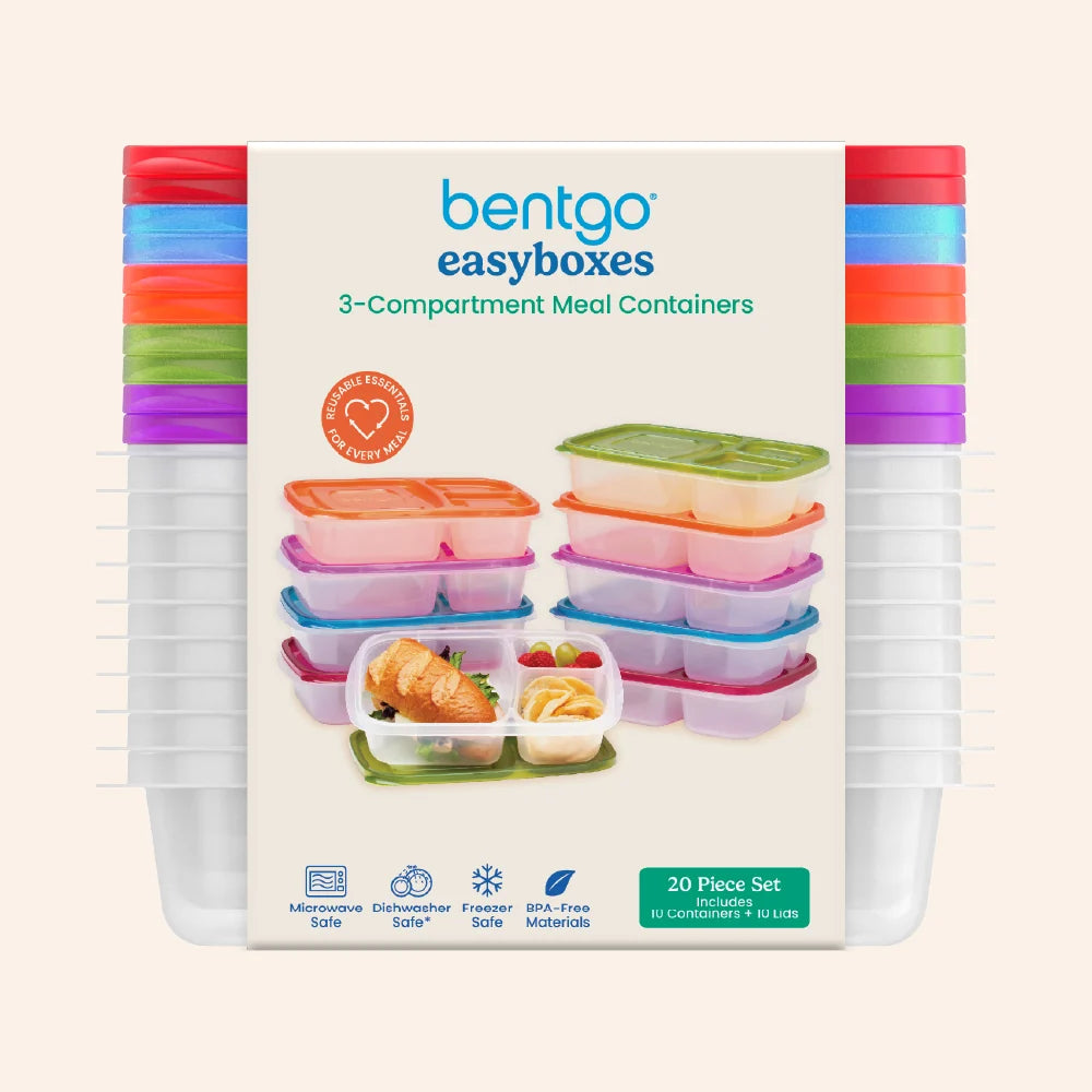 Bentgo Easyboxes 3-Compartment Food Containers 20-Piece Set